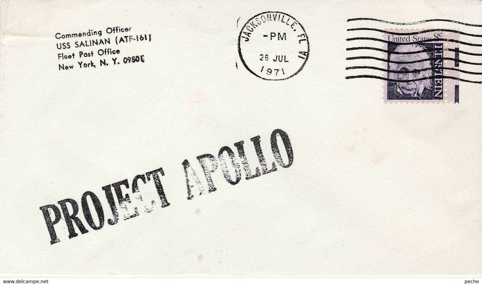 N°832 N -lettre (cover) Cachet Project Apollo - Nordamerika