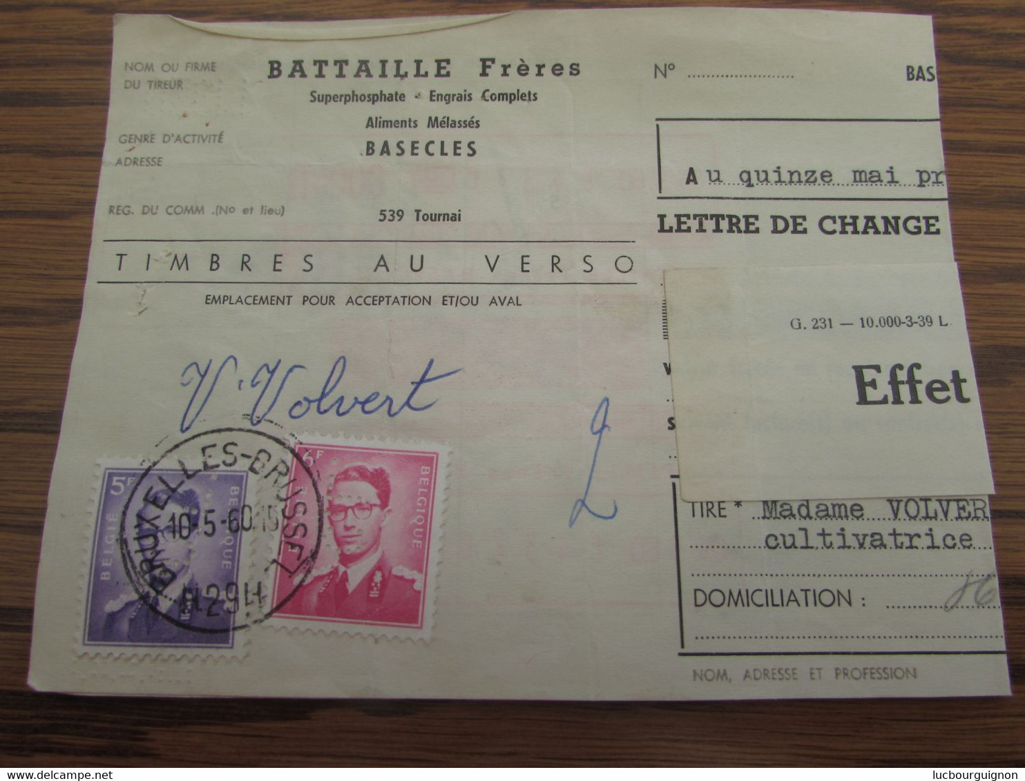 4 Lettres De Change Affranchie Au Type "Marchand" (ports Différents) Et Toutes PERFOREES - 1951-..