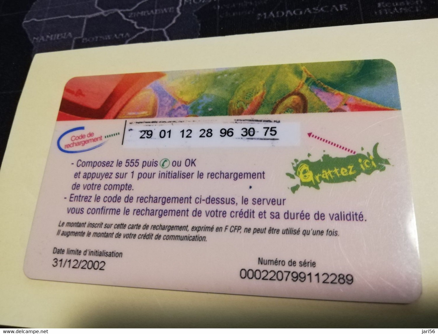 NOUVELLE CALEDONIA  PREPAID CARD  3000  FRANCS LIBERTE     OPT    ** 3869 ** - New Caledonia