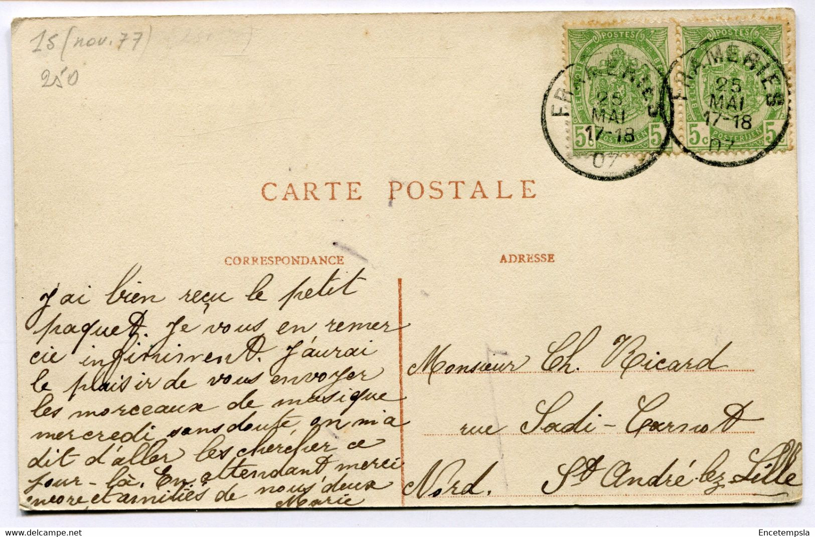 CPA - Carte Postale - Belgique - Frameries - L'Eglise - Un Coin De La Place - 1907 (DG14910) - Frameries