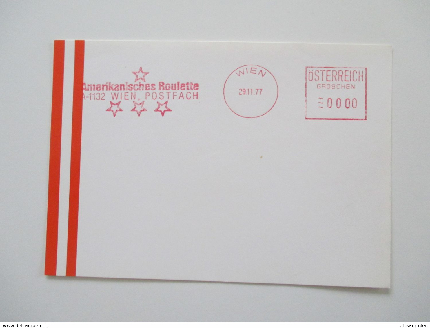 Österreich 1976 - 78 Freistempel mit Wert 0000 Groschen insgesamt 29 Stempelbelege / Blanko Karten alles verschiedene St