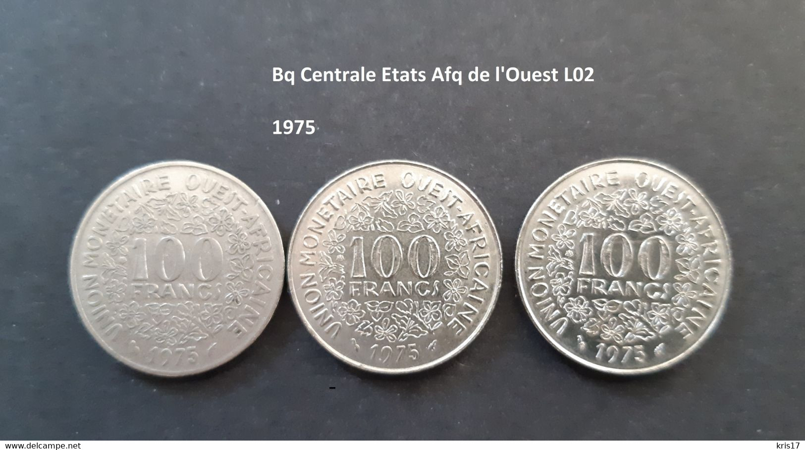 (pi) (L02)(cz) Pièces, Monnaies, 100 Francs 1975 Banque Centrale Des États De L'Afrique De L'Ouest - Sin Clasificación