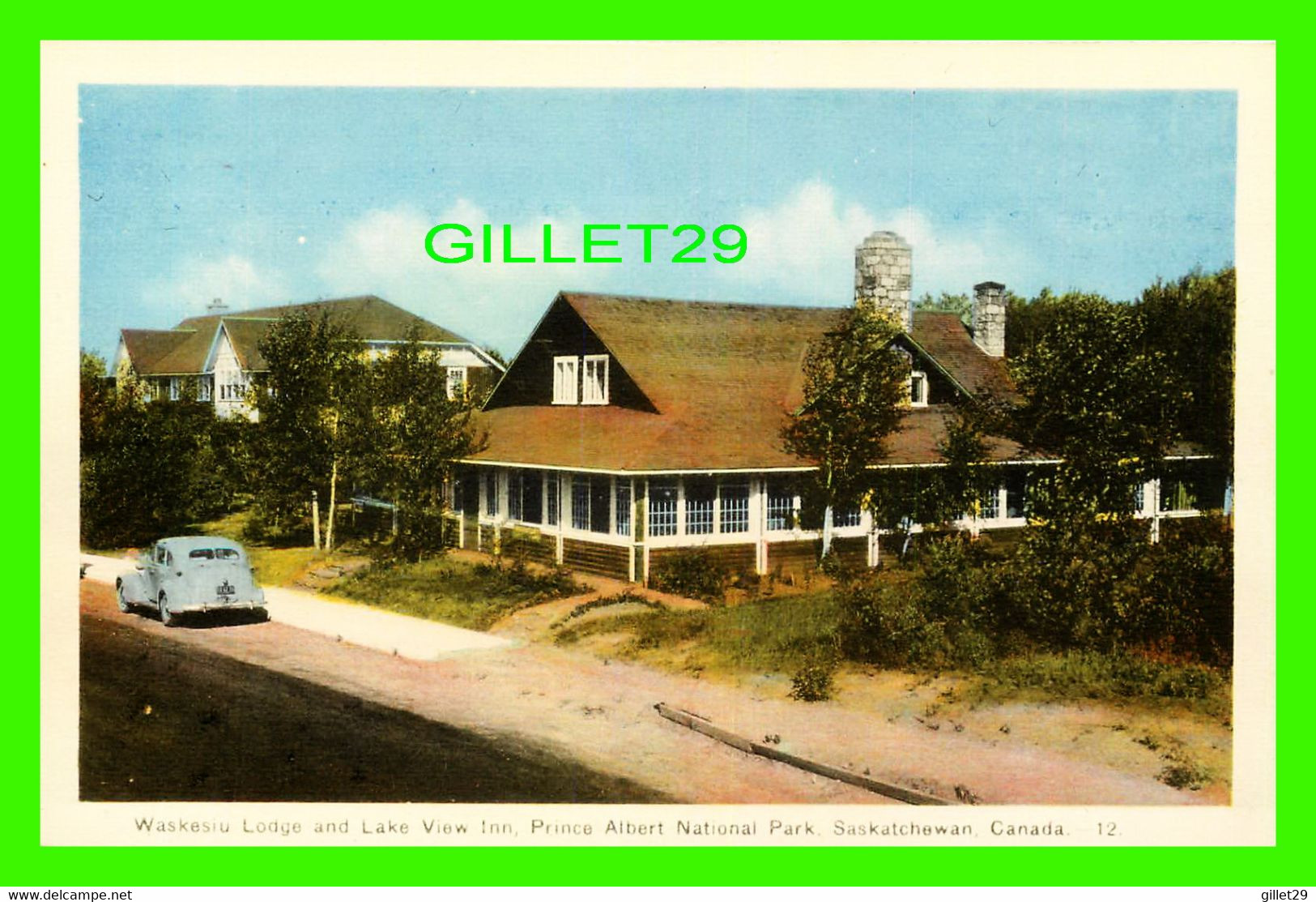 WASKESIU, SASKATCHEWAN - WASKESIU LODGE & LAKE VIEW INN, PRINCE ALBERT NATIONAL PARK - PECO -  OLD CAR - - Other & Unclassified