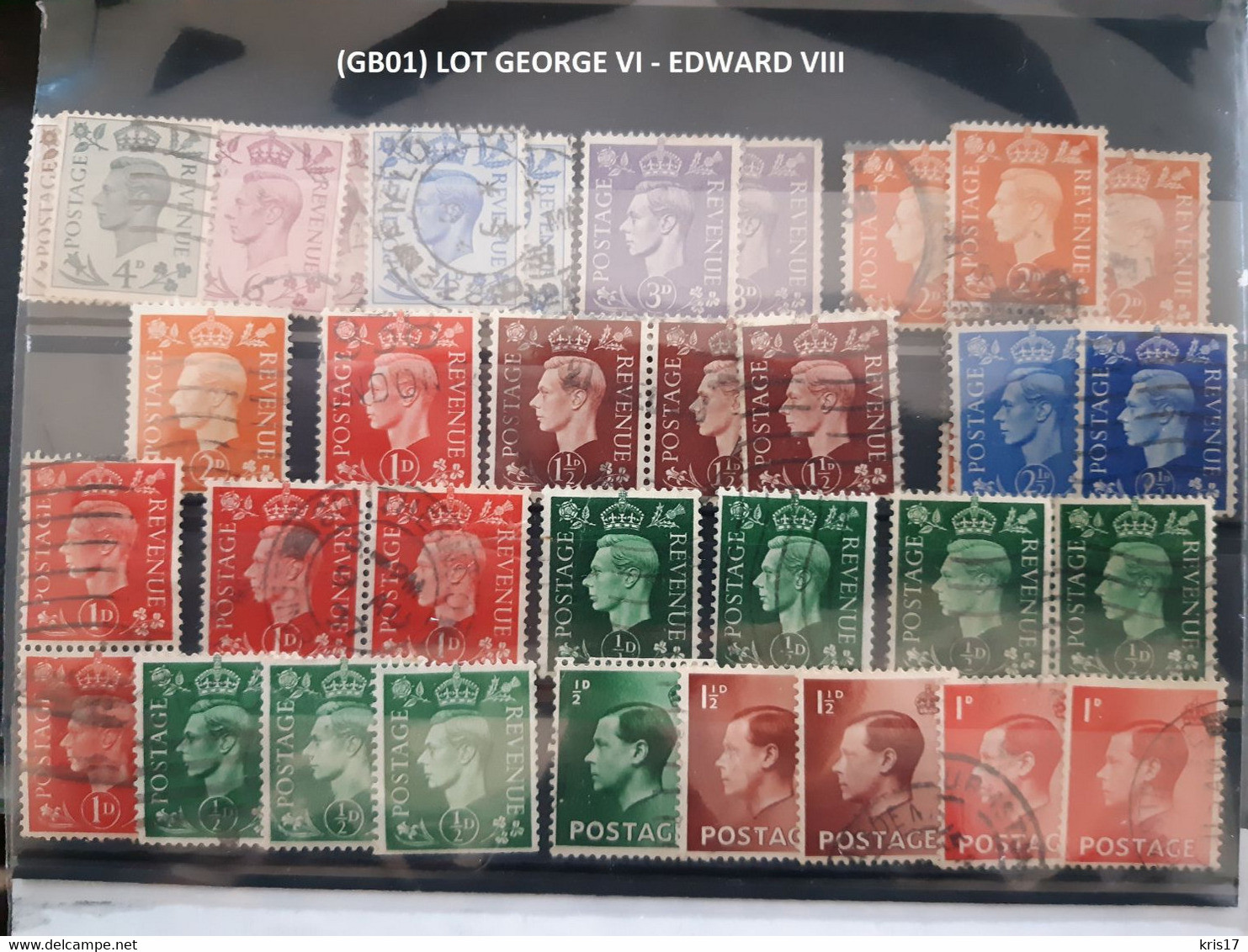 (ti) (GB01)(CZ) Lot Timbres Grande Bretagne,Great Britain, EDWARD VIII - GEORGE VI - Other & Unclassified