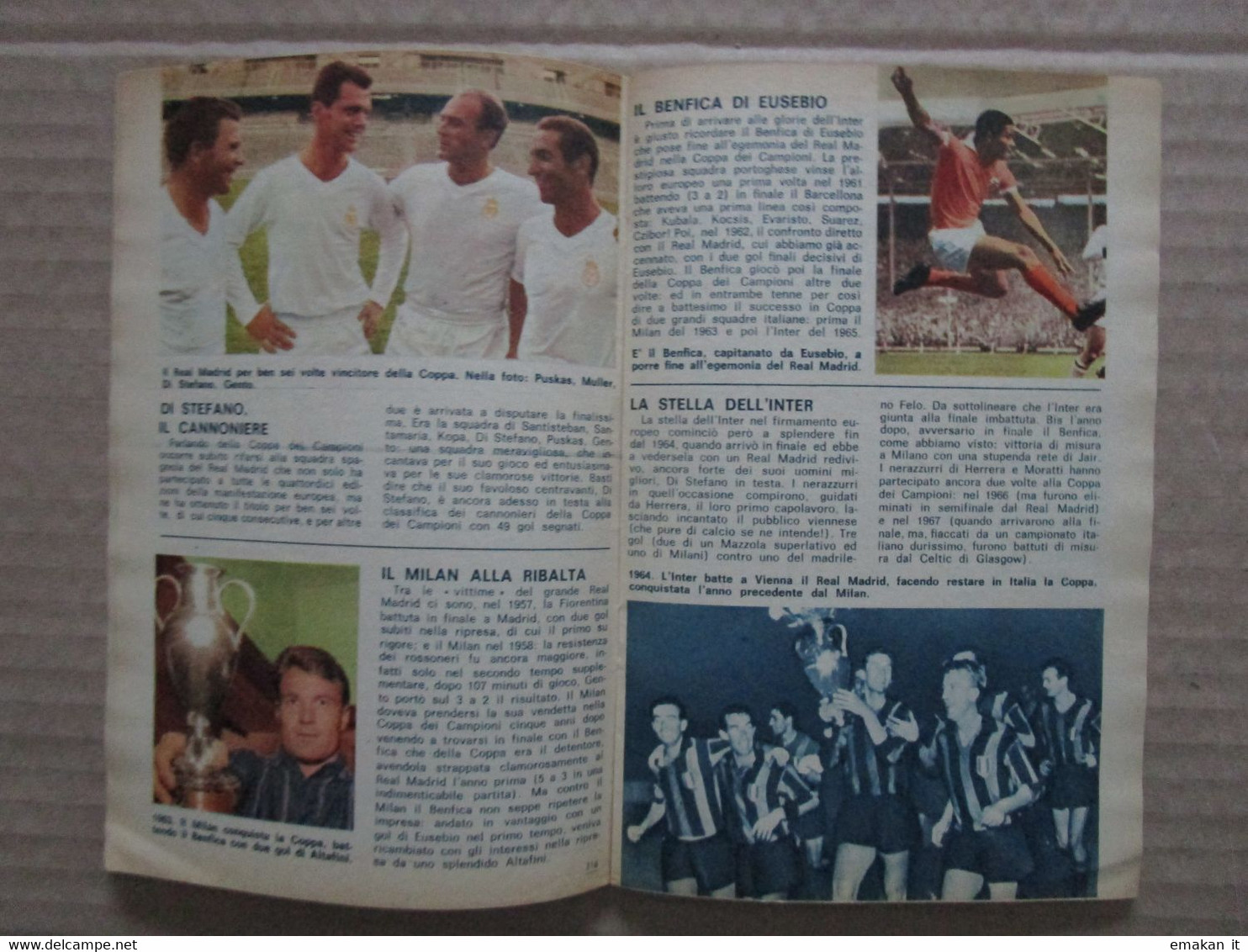 # IL MONELLO N 24 / 1969 ARTICOLO COPPA CAMPIONI REAL MILAN INTER BENFICA - First Editions