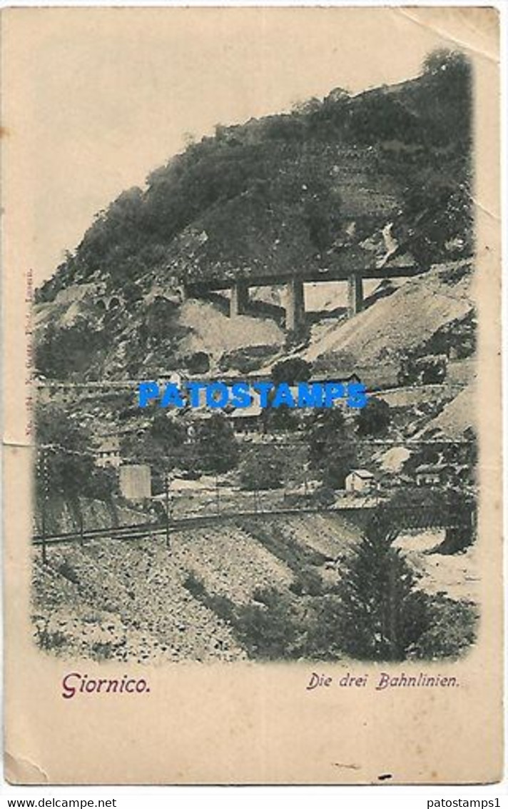 147998 SWITZERLAND GIORNICO THE THREE RAILWAY LINES BREAK POSTAL POSTCARD - Giornico