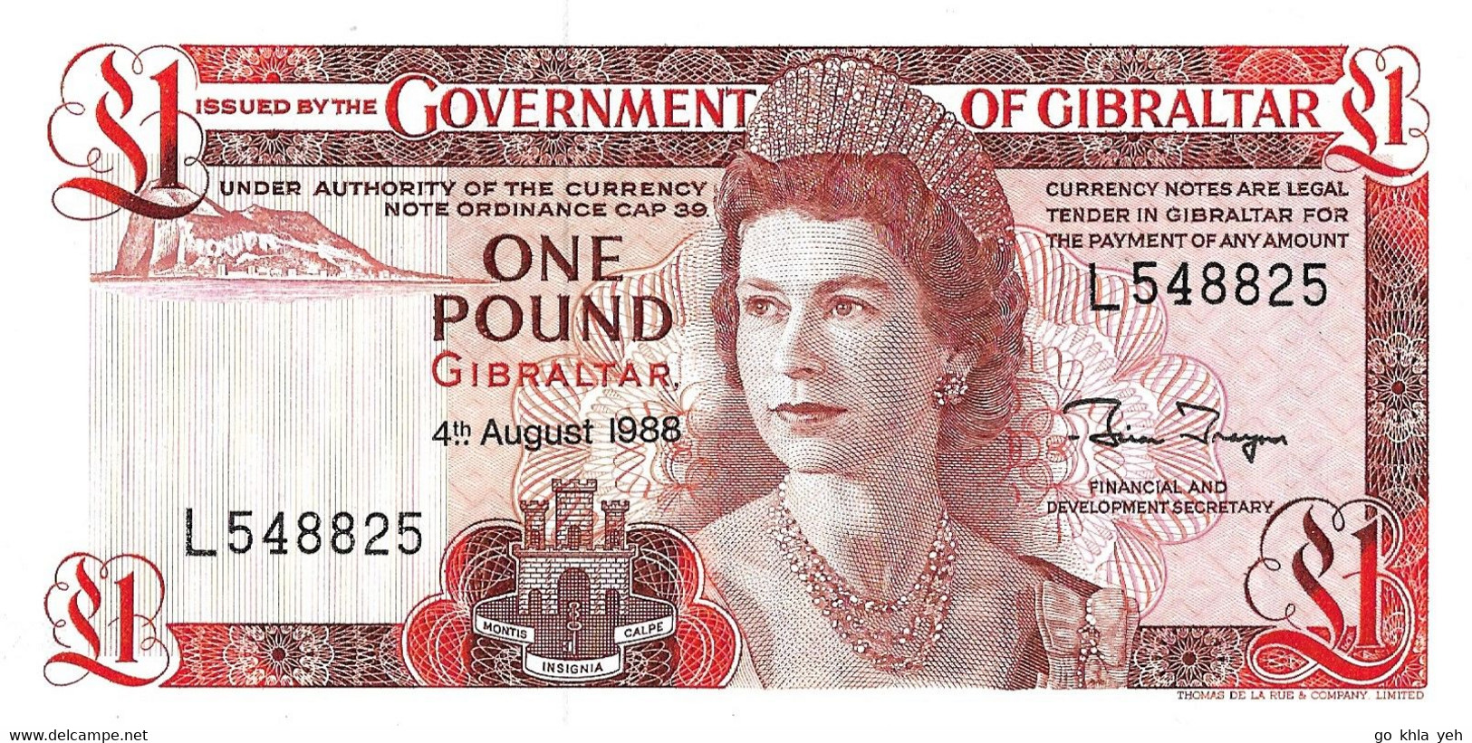 GIBRALTAR 1988 1 Pound - P.20e Neuf UNC - Gibraltar