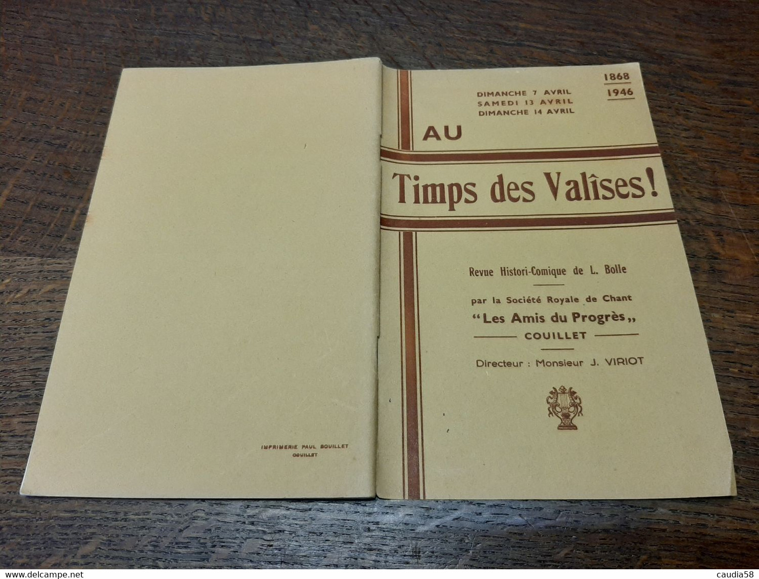 Revue Histori-comique De L.Bolle Par: Les Amis Du Progrès Couillet.52 Pages. - Programme