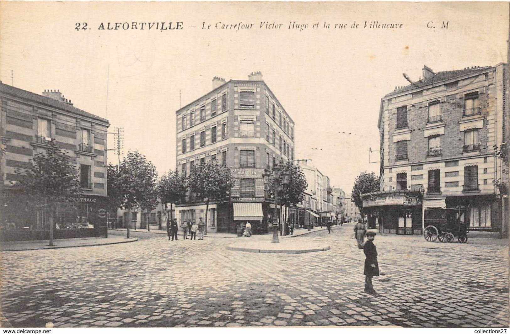 94-ALFORTVILLE-LE CARREFOUR VICTOR HUGO ET LA RUE DE VILLENEUVE - Alfortville