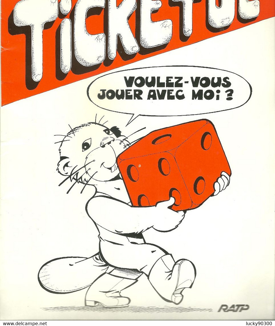 RARE - JEU DU TICKETOC - PUBLICITE RATP SNCF APTR - Sonstige & Ohne Zuordnung