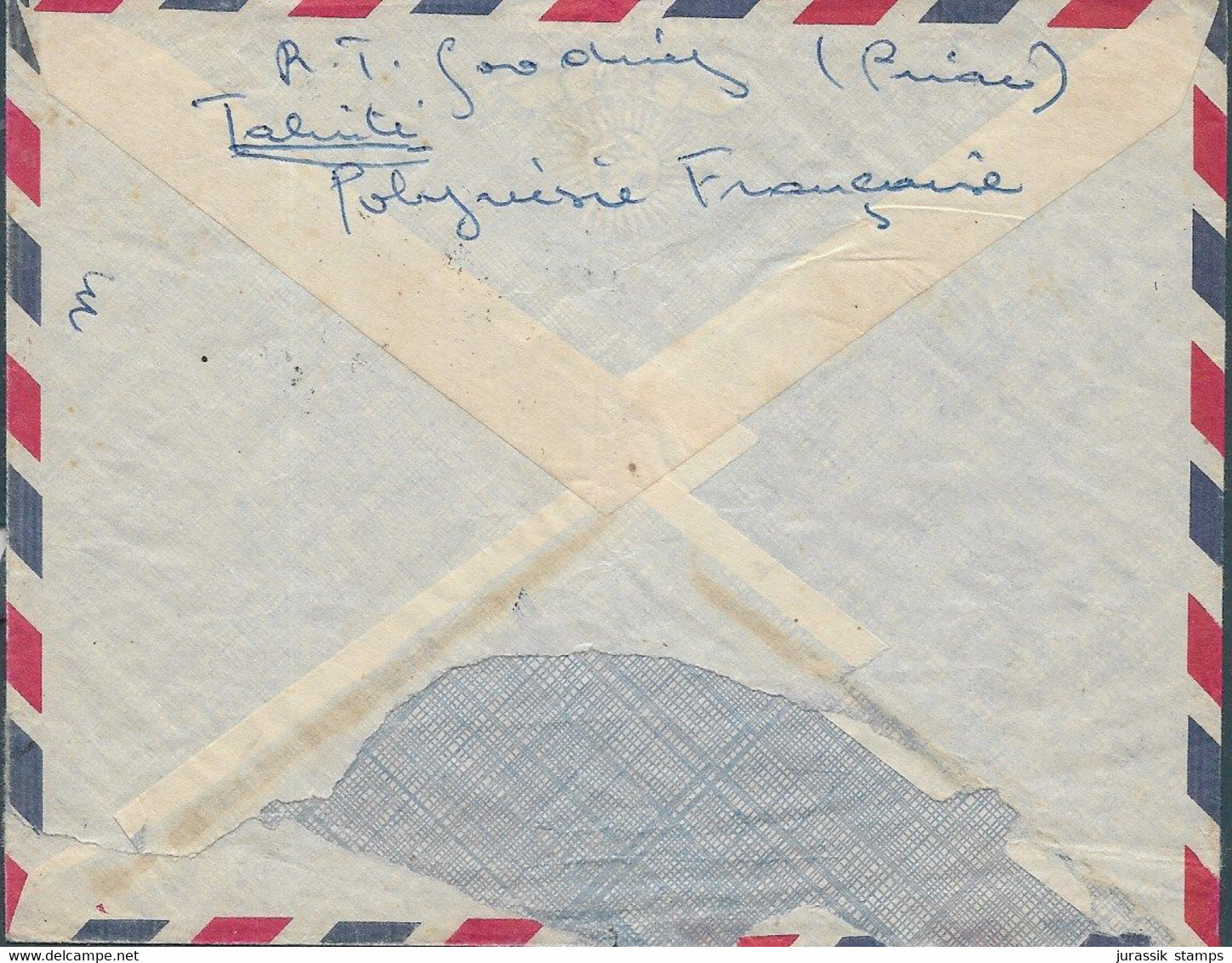 TAHITI   - 1963 COVER PAPEETE TO FRANCE  - 22552 - Covers & Documents