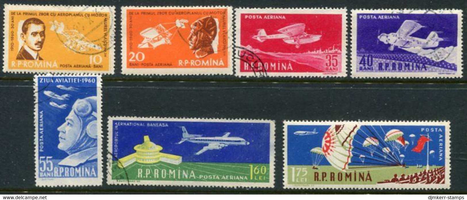 ROMANIA 1960 Vlaicu Flight Anniversary Used.  Michel 1861-67 - Oblitérés