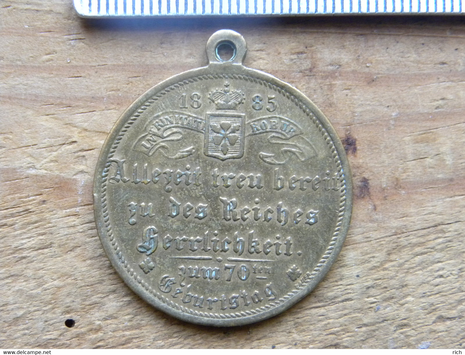 Médaille Allemagne - GEBURSTAG VON  OTIO BISMARCK 1885 Diamètre 3 Cm - Germany