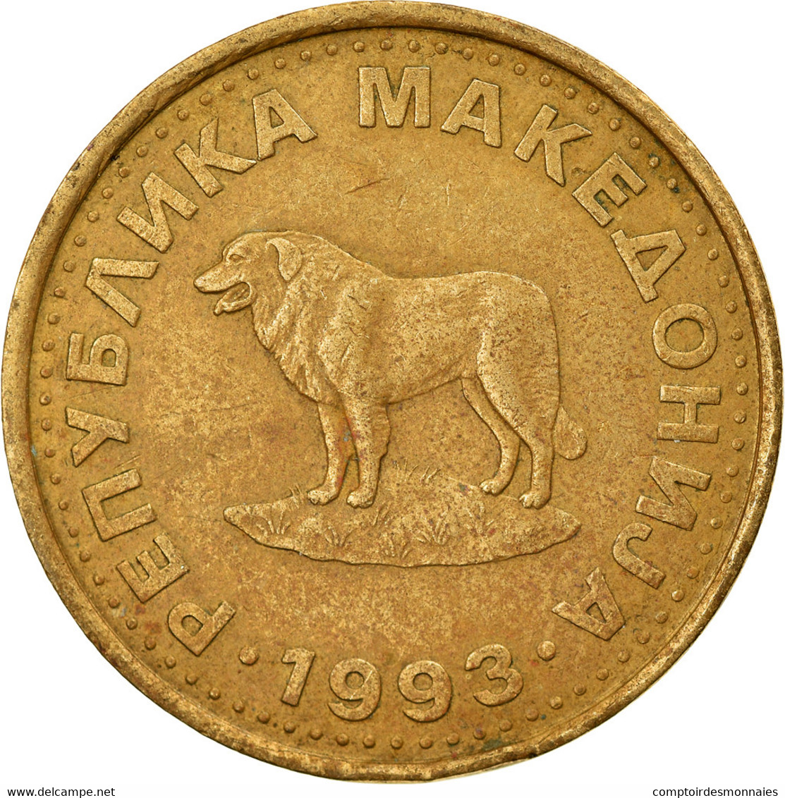 Monnaie, Macédoine, Denar, 1993, TTB, Laiton, KM:2 - Macédoine Du Nord