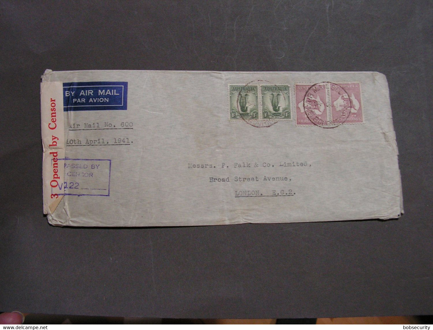 Old Cv. 1941 Melborne To London - Lettres & Documents