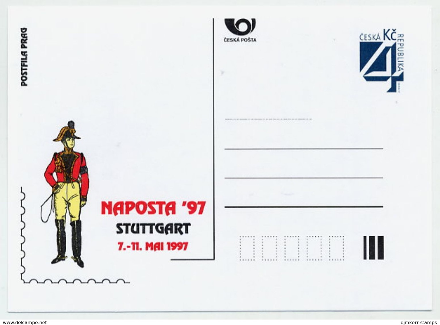 CZECH REPUBLIC 1997 Postcard NAPOSTA '97 Unused.  Michel P26-A3 - Ansichtskarten