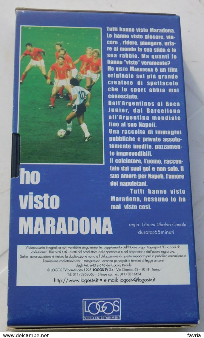 VHS - Ho Visto  MARADONA (Napoli) # Logos, 1998 # 65 Minuti - Immagini Pubbliche E Private Inedite - Sport