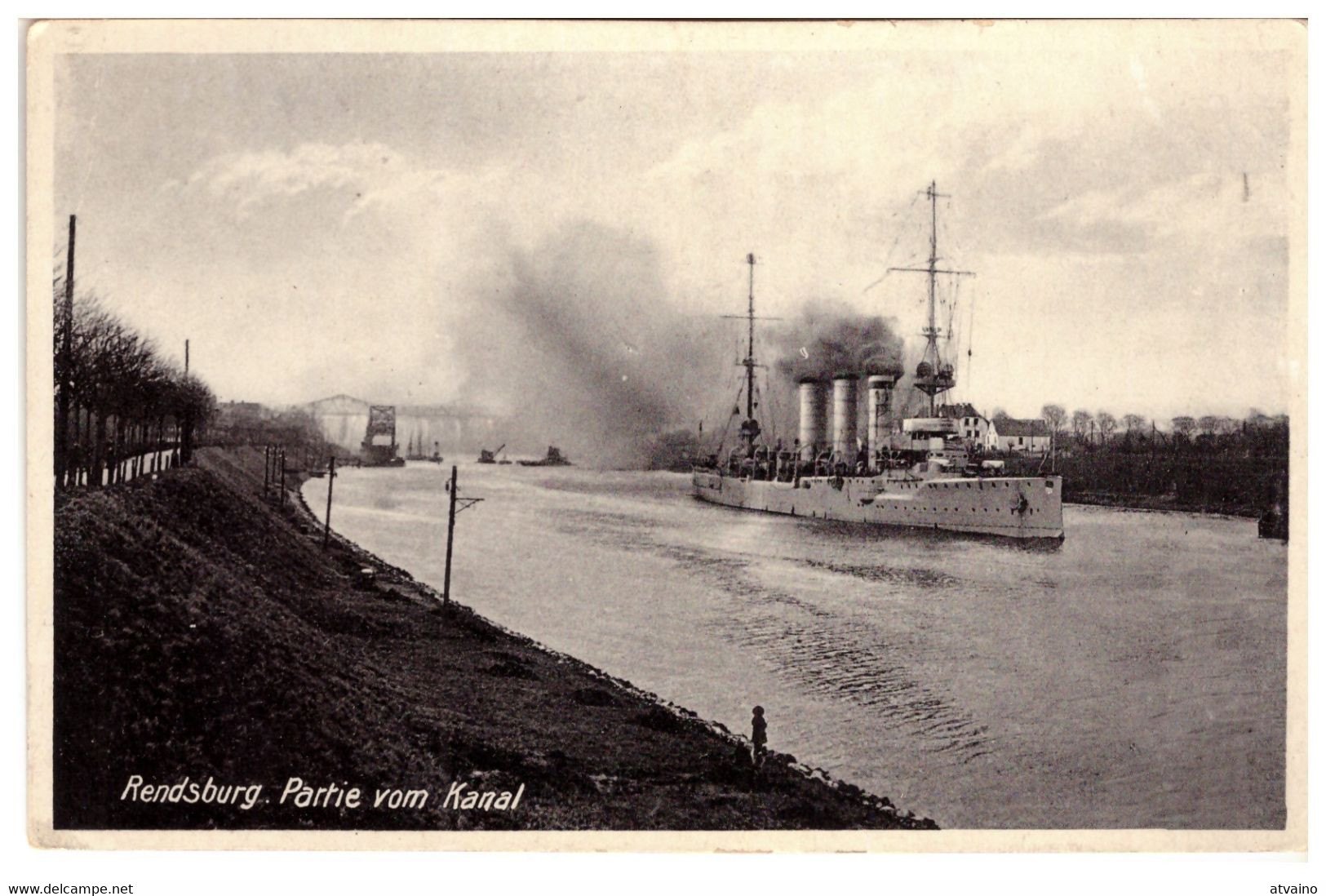 ALLEMAGNE MARINE GUERRE NAVY RENDSBURG Partie Am KAISER WILHELM KANAL -PC~1910s - Rendsburg