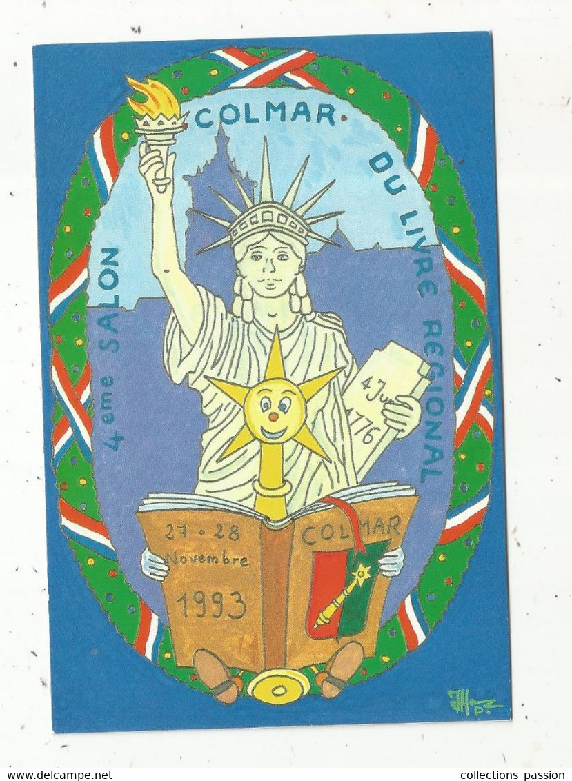 Cp, Illustrateur , Signée Et Dédicacée HAMM , 4 E Salon Du Livre Régional ,  COLMAR , 1993 ,vierge - Hamm