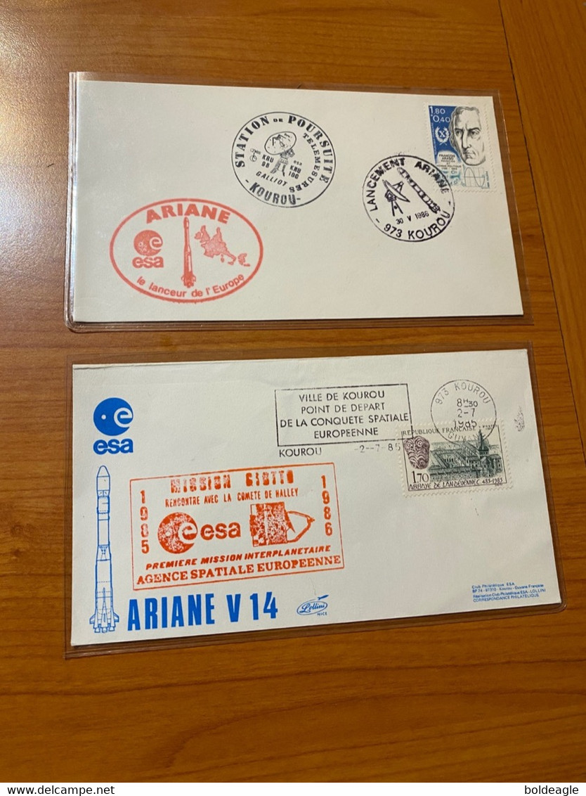 Ariane - Lot De 2 Lettres Avec Cachets ( Voire Scan ) - Sonstige & Ohne Zuordnung