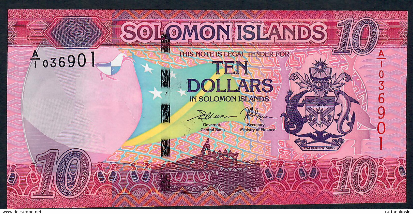 SOLOMONS ISLANDS P33 10 DOLLARS 2017 #A/1  Signature 8 UNC. - Salomons