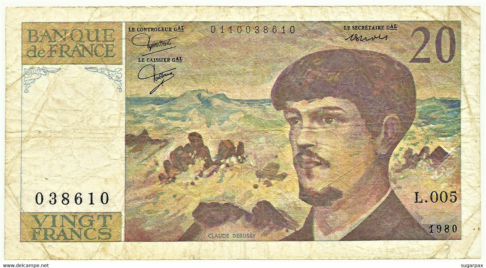 FRANCE - 20 Francs - 1980 - P 151.a - Serie L.005 - CLAUDE DEBUSSY - 20 F 1980-1997 ''Debussy''