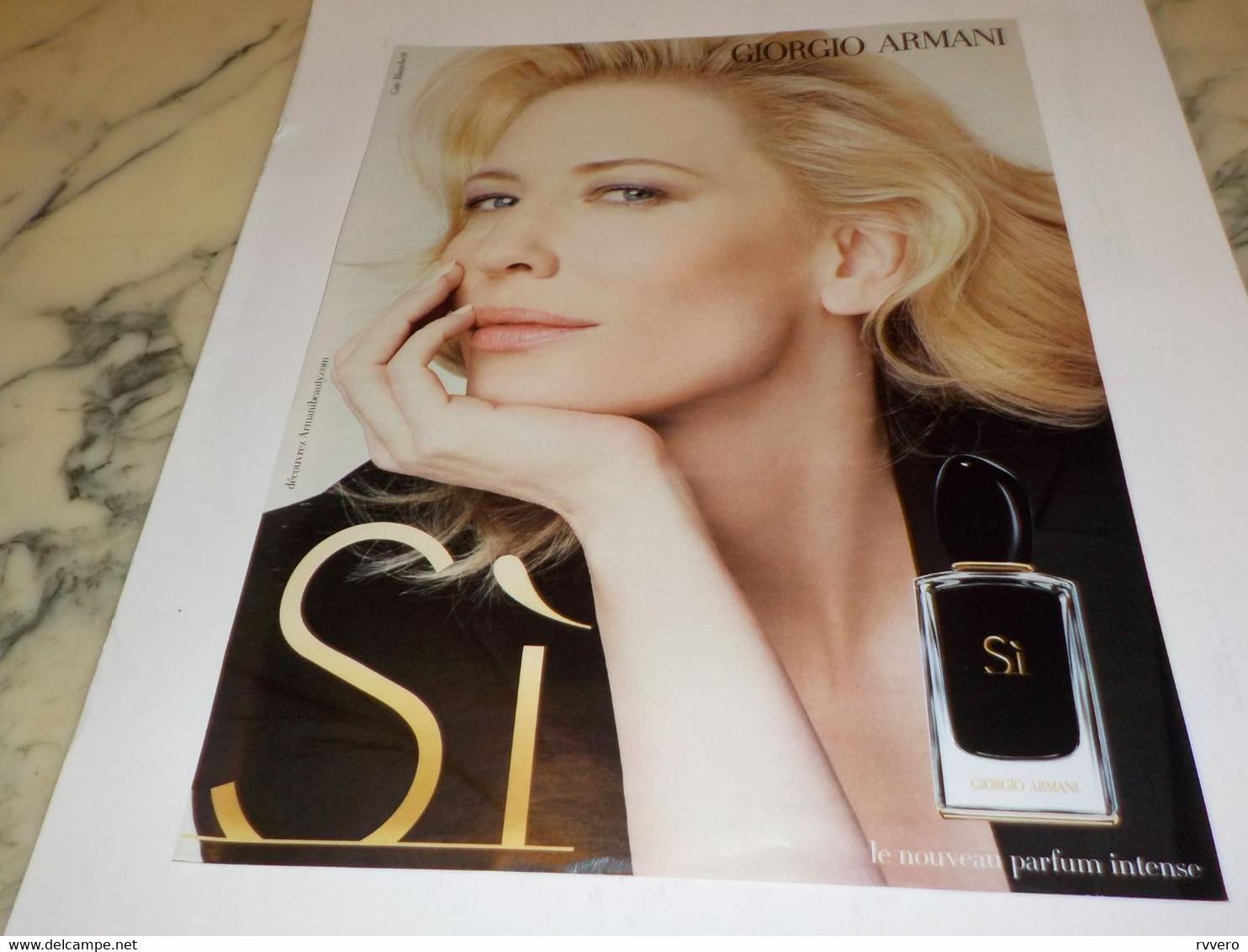 PUBLICITE  CATE BLANCHETT  PARFUM SI DE  GIORGIO  ARMANI  2014 - Non Classés