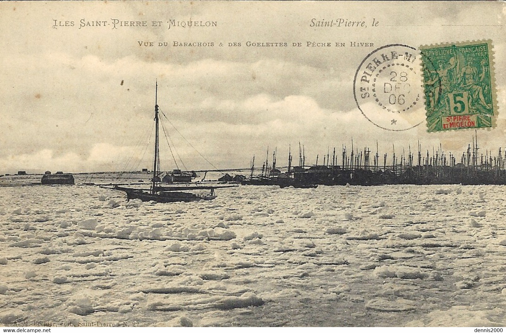 1906- C P A  Affr. 60 C Groupe Oblit. Cad St PIERRE -MIQUELON - Storia Postale