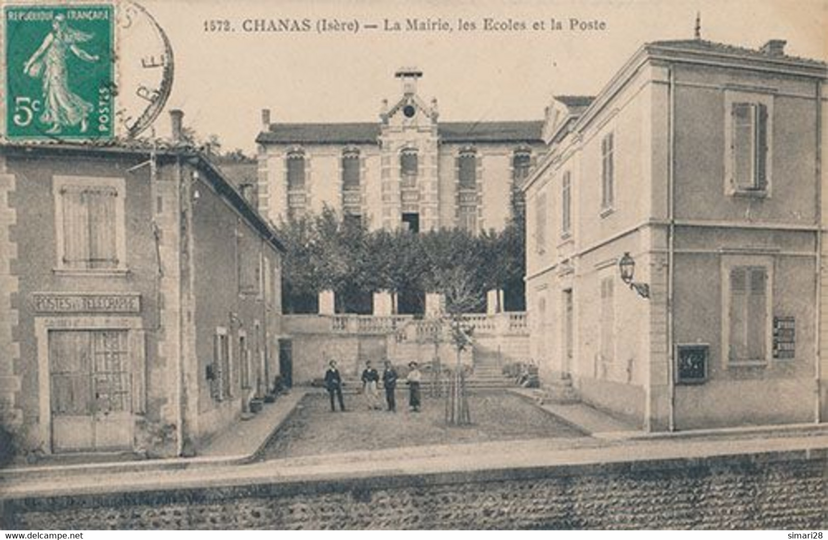 CHANAS - N° 1572 - LA MAIRIE LES ECOLES ET LA POSTE - Chanas