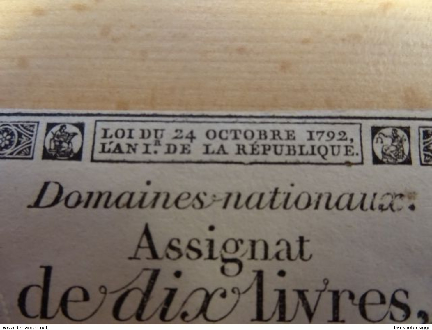 Banknote Frankreich Assignat 10 Livres 1792. - ...-1889 Tijdens De XIXde In Omloop