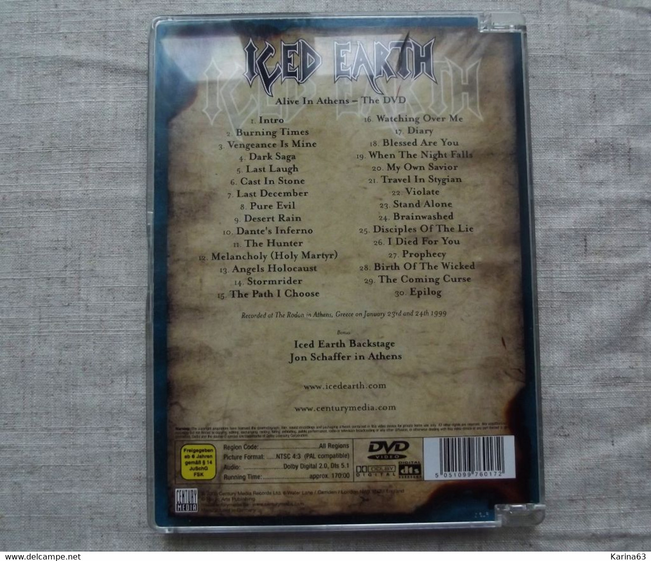 Iced Earth - Alive In Athens - 2007 - DVD Musicaux