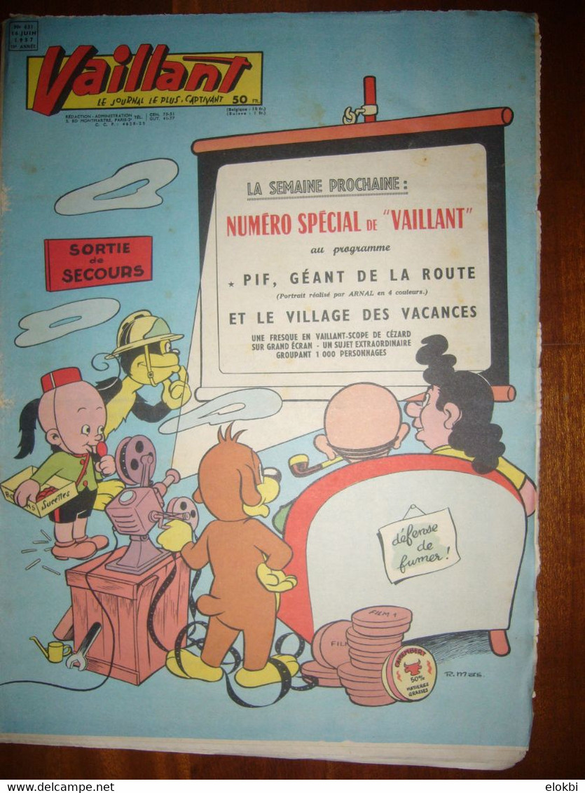 Vaillant N°631 Du 16 Juin 1957 - Vaillant