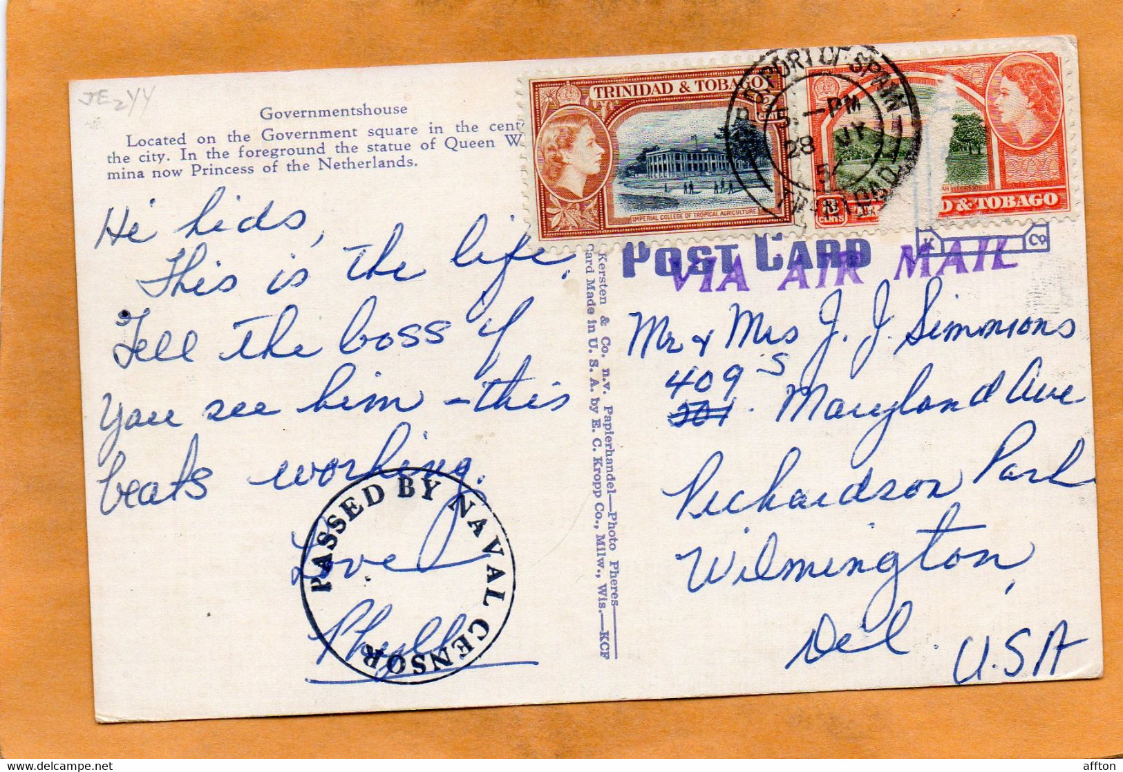 Paramanibo Surinam Old Postcard Mailed - Surinam