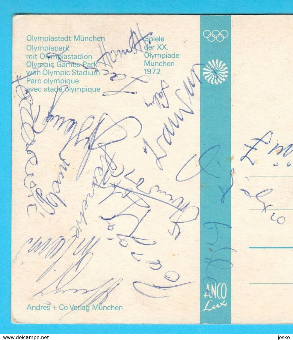 Yugoslav Handball Team GOLD MEDAL On OLYMPIC GAMES 1972 - Orig. Autographs * Autograph Autographe Autographes Autogramme - Authographs