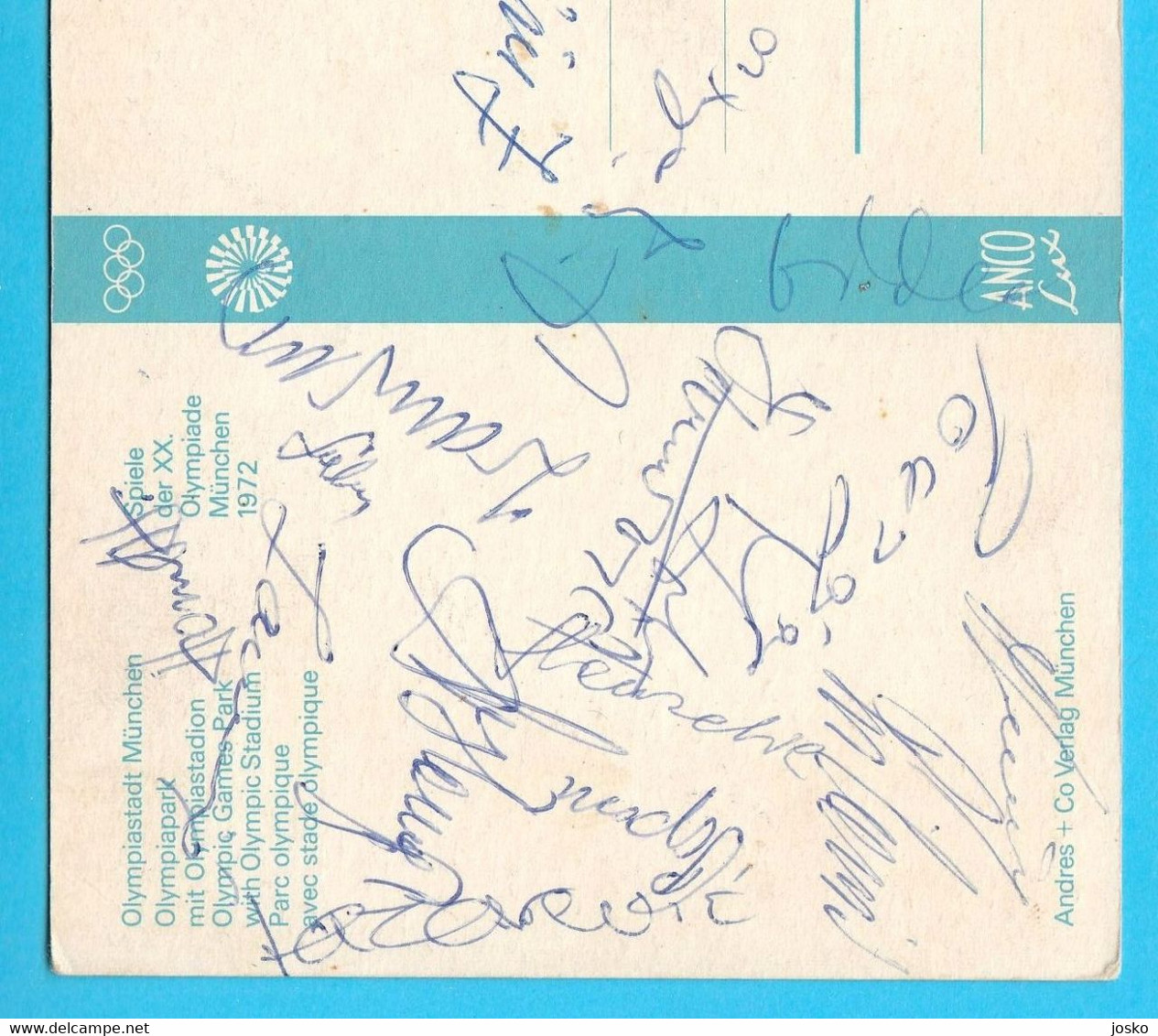 Yugoslav Handball Team GOLD MEDAL On OLYMPIC GAMES 1972 - Orig. Autographs * Autograph Autographe Autographes Autogramme - Authographs