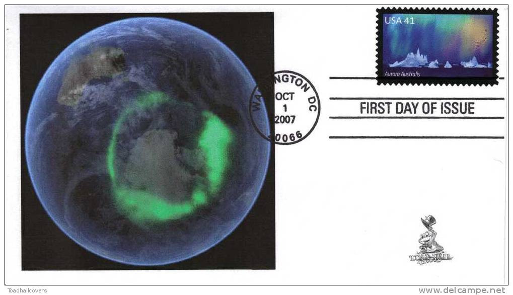 Polar Lights First Day Cover (Southern Lights (Aurora Australis), From Toad Hall Covers (#2) - 2001-2010