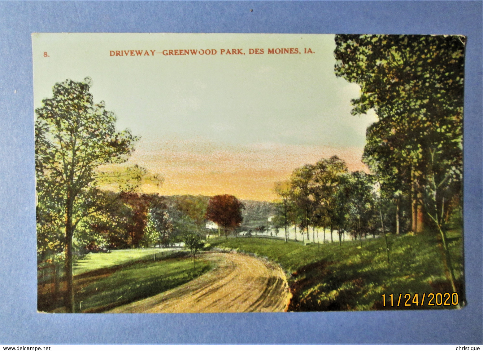 Driveway - Greenwood Park,  Des Moines, IA.   1907-1915  Unused - Des Moines
