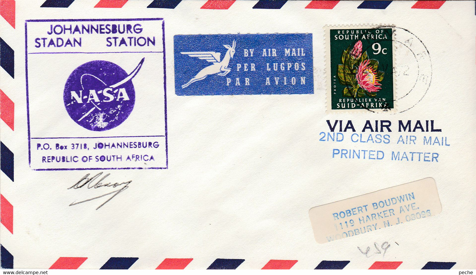 N°968 N -lettre (cover) Johannesburg Stadan Station - - Afrika