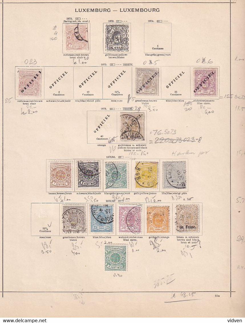 Luxemburg,  Post Stamps - Andere & Zonder Classificatie