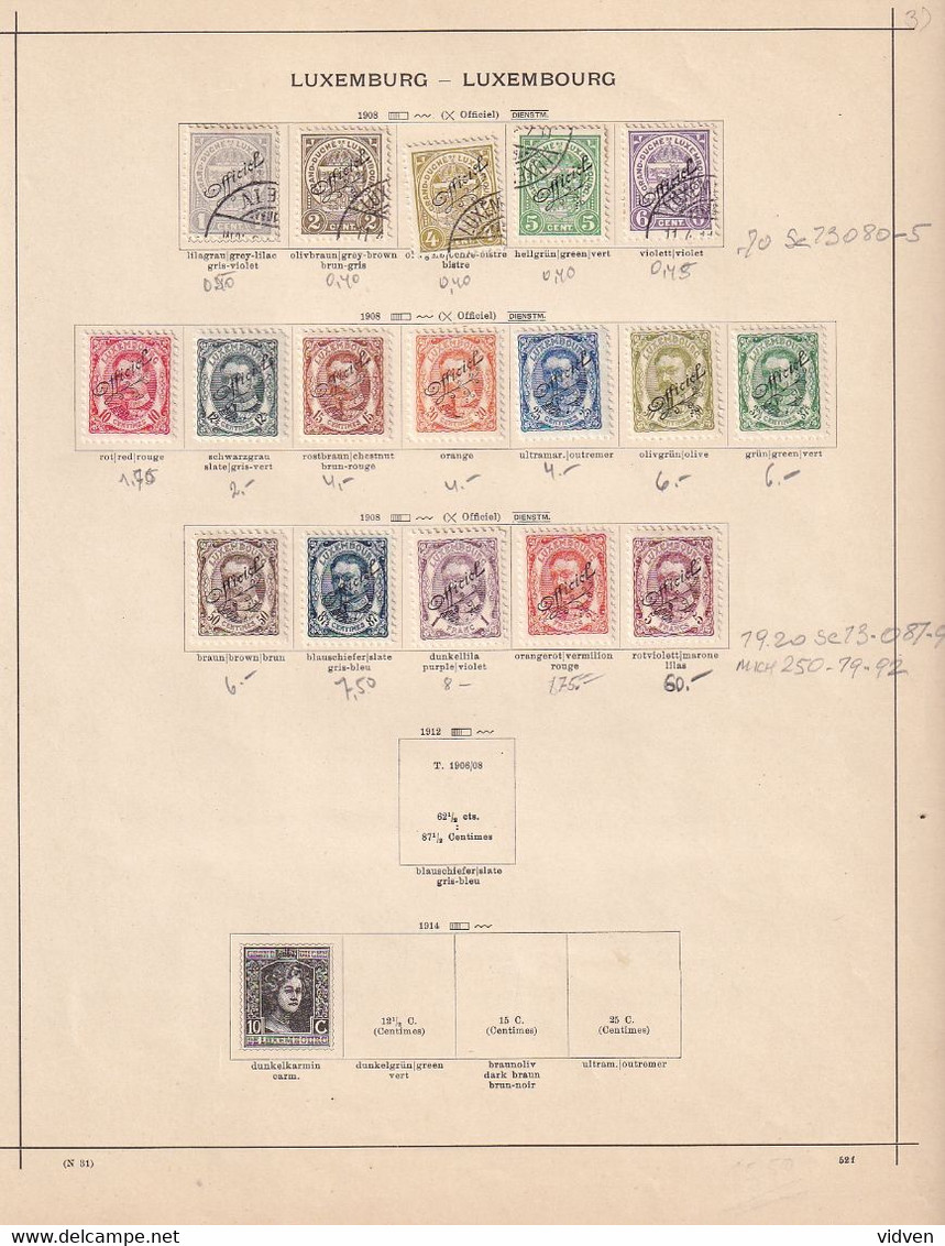 Luxemburg,  post stamps