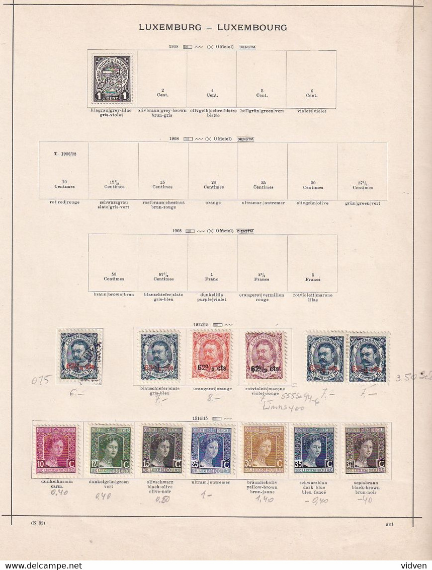 Luxemburg,  post stamps