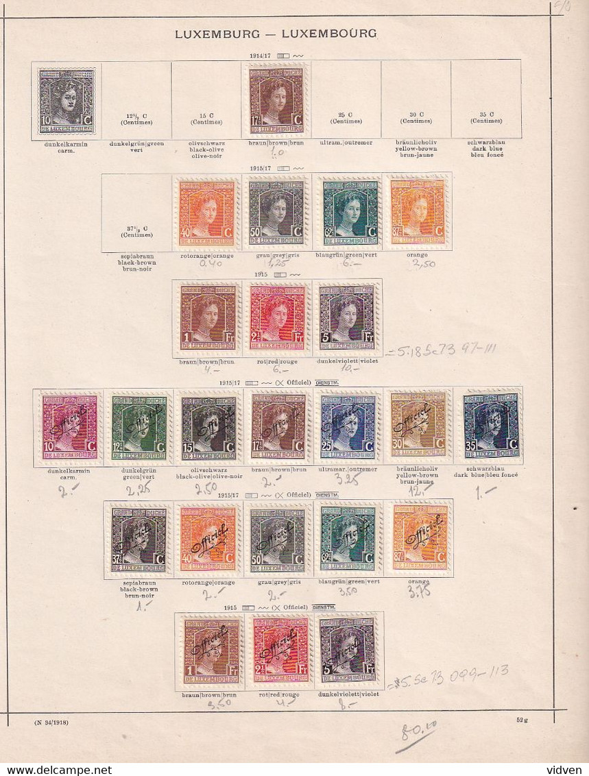Luxemburg,  post stamps