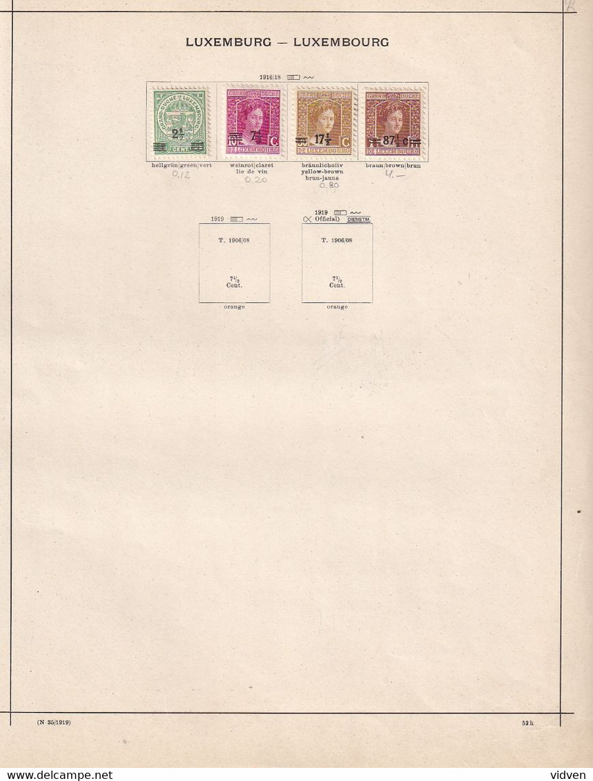 Luxemburg,  post stamps