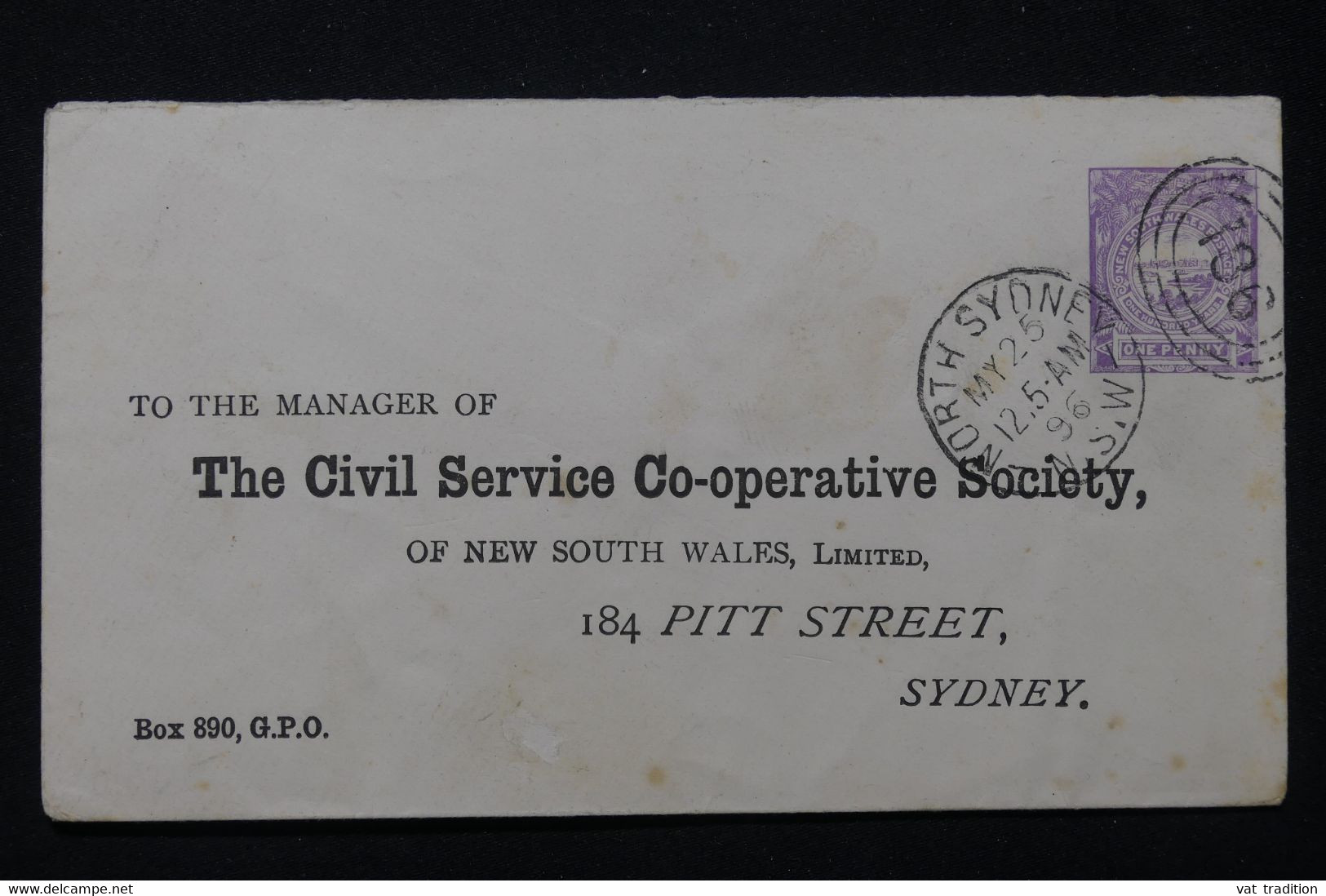 NEW SOUTH WALES - Entier Postal ( Enveloppe ) De Sydney En 1896 Avec Repiquage  - L 80120 - Briefe U. Dokumente