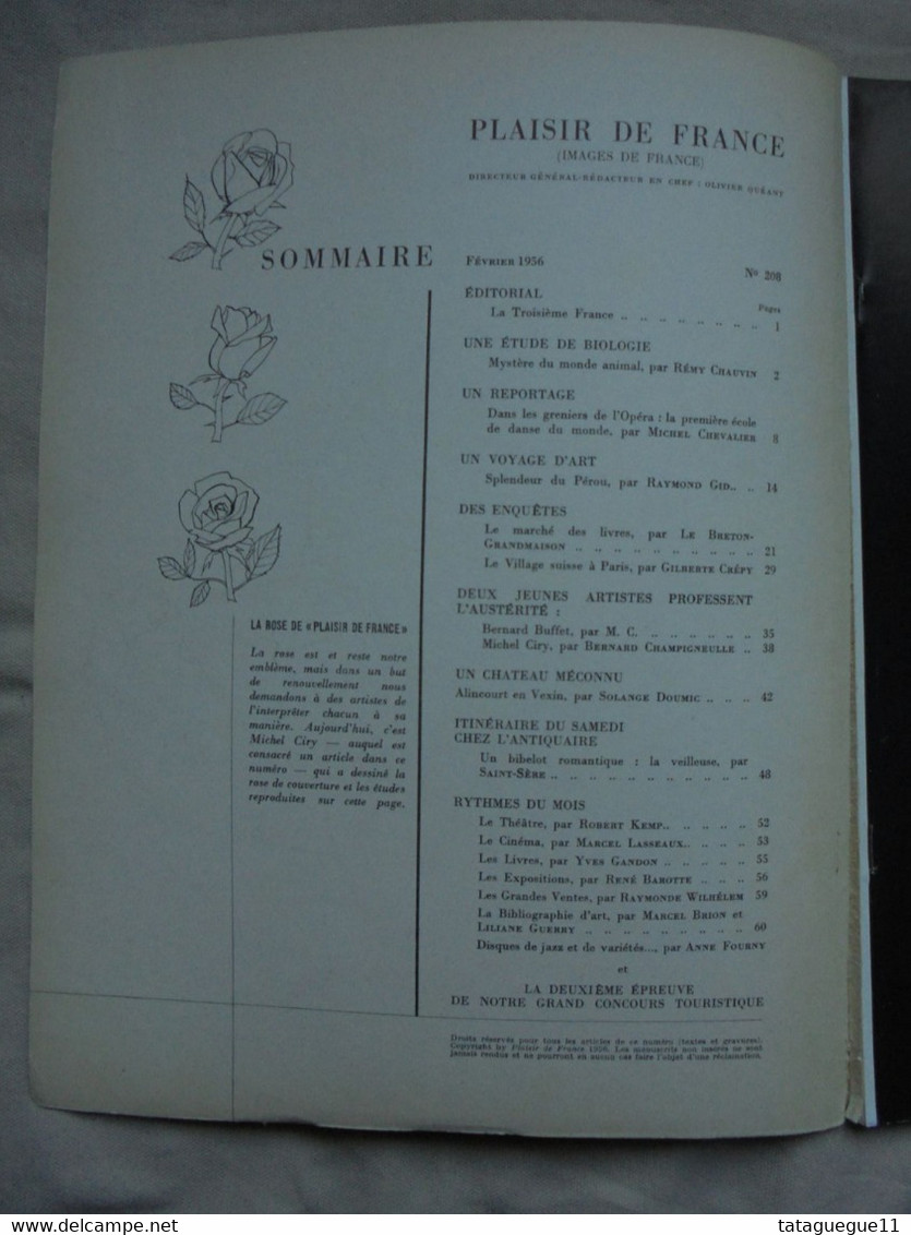 Ancien - Revue "Plaisir De France" Février 1956 - House & Decoration