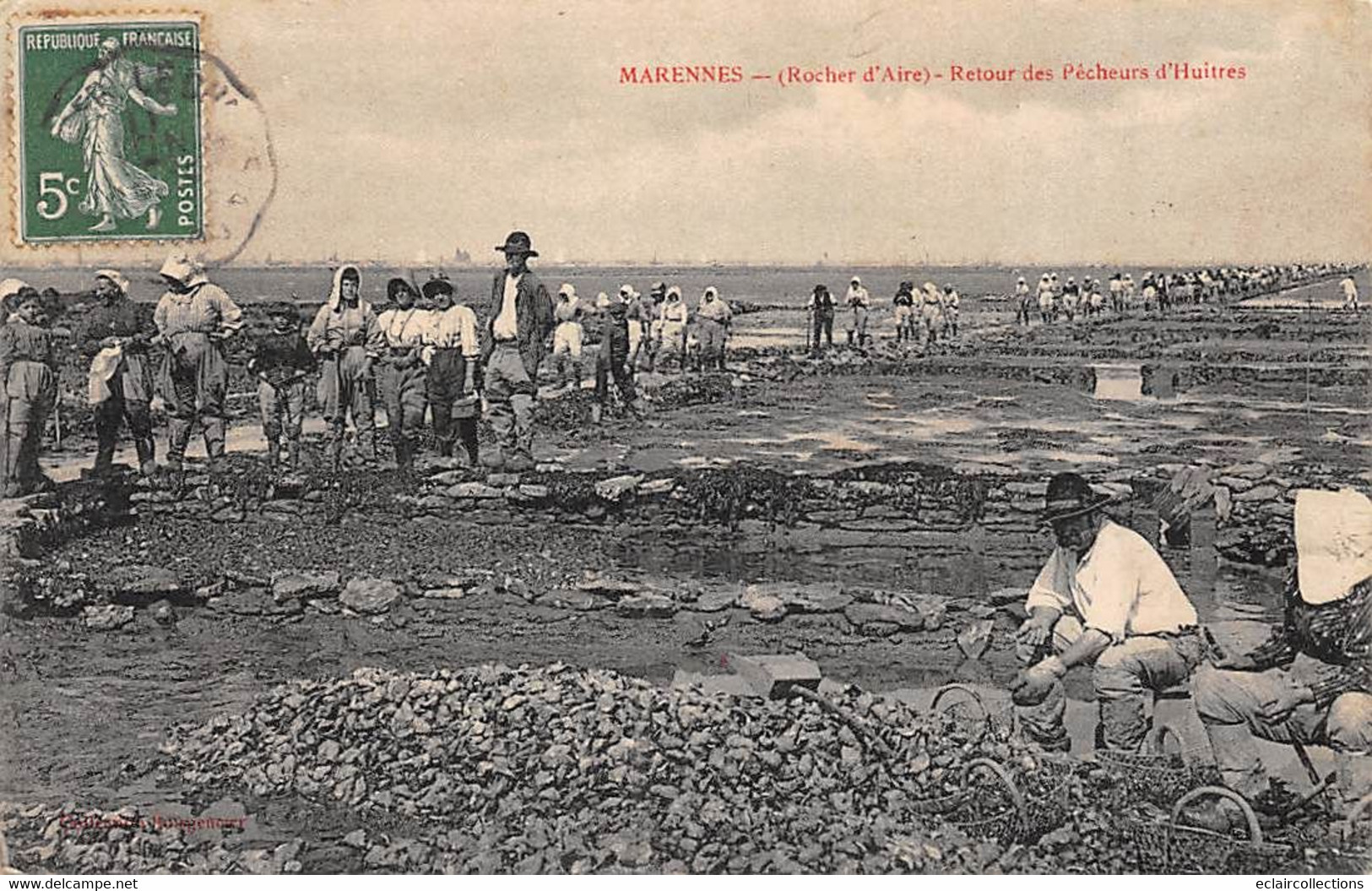 Marennes           17          Rocher D'Aire. Retour Des Pêcheurs D'huitres       (voir Scan) - Marennes