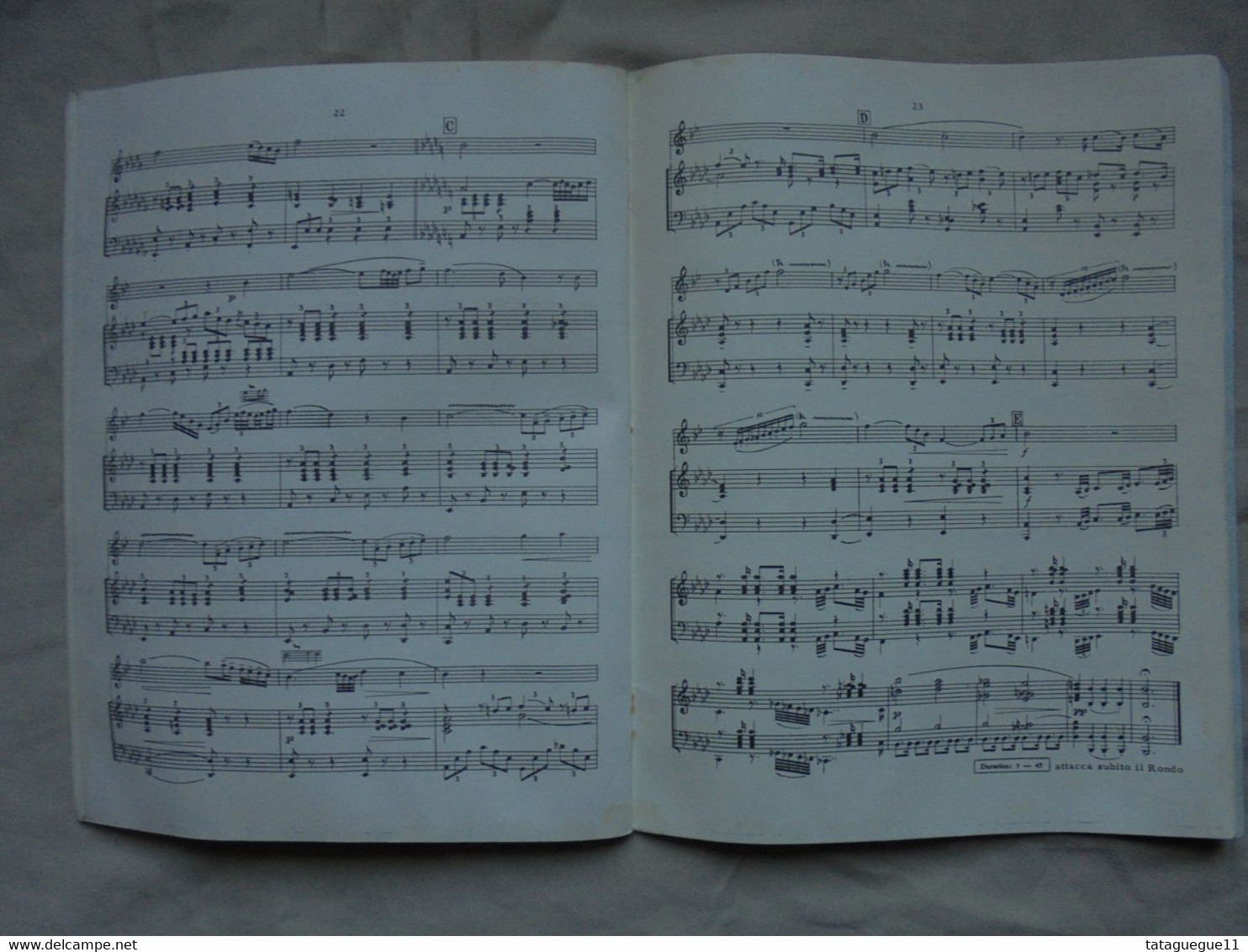 Ancien - Partition Hummel Johann Nepomuk Trumpet concerto 1959