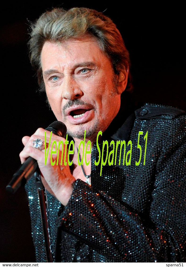 Johnny Hallyday Avec Micro (1)  -  Affiche A3 Plastifiée - Posters