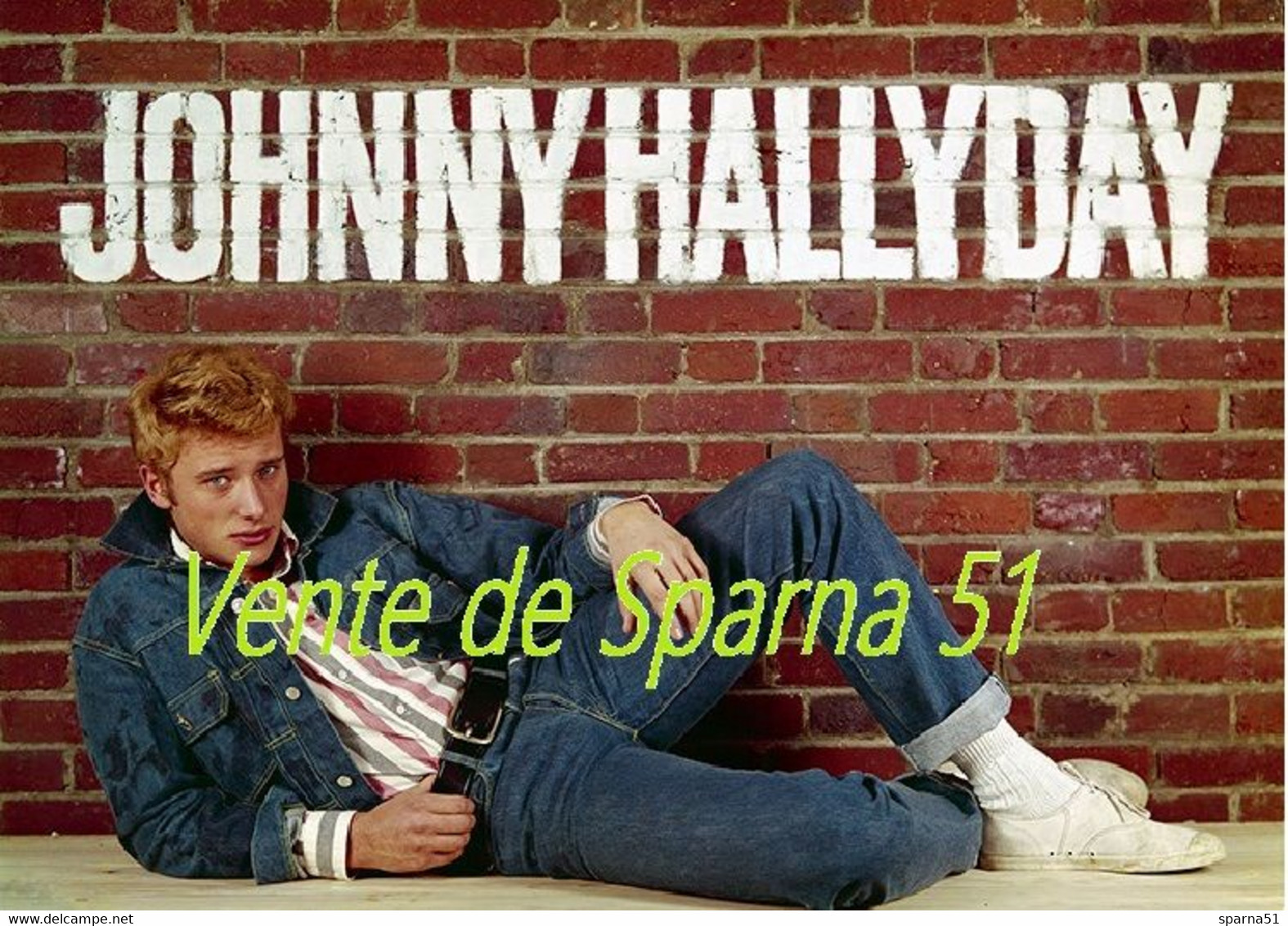 Johnny Hallyday  Avec Le Mur Dans Le Dos " SLC"  -  Affiche A3 Plastifiée - Posters
