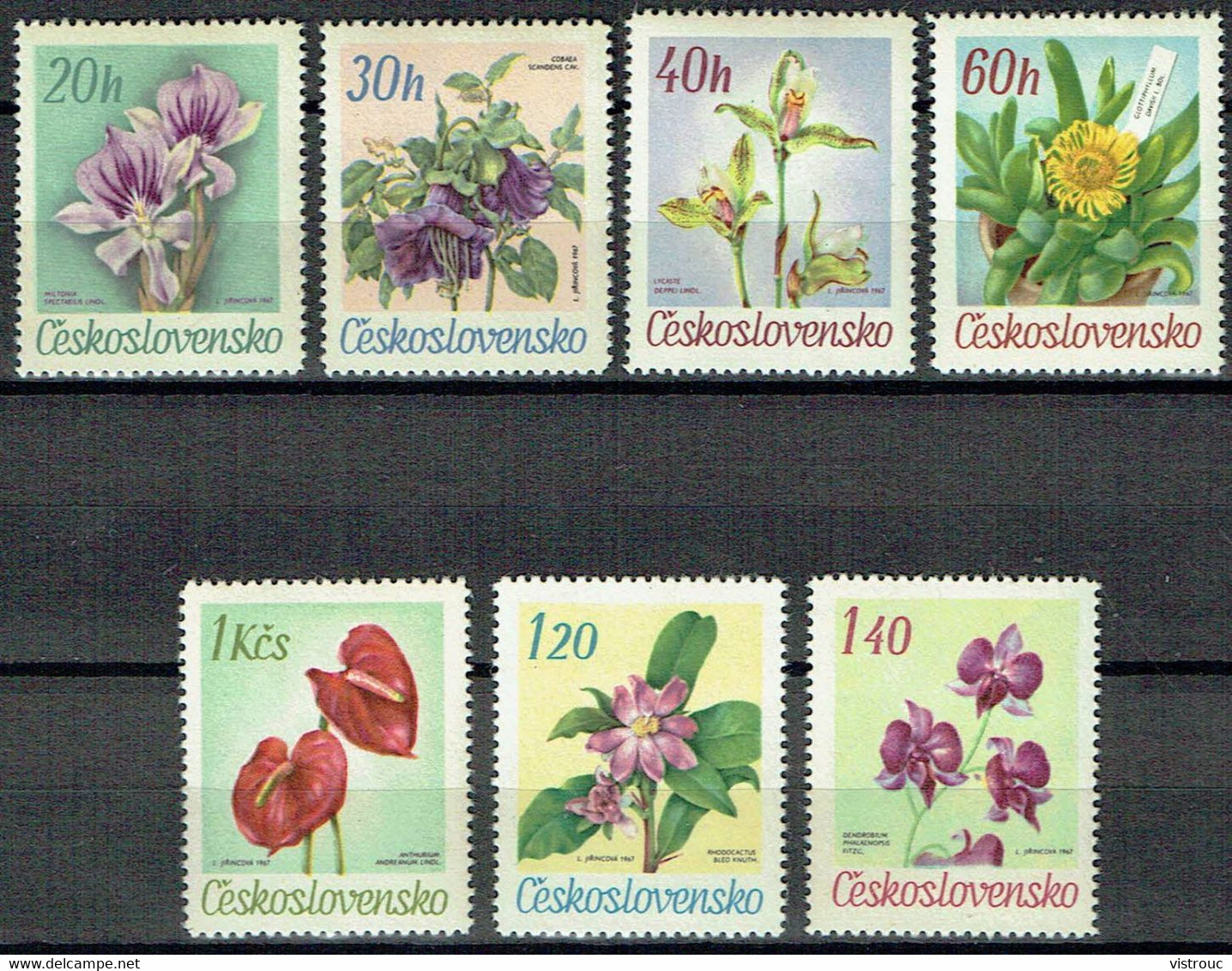 TCHECOSLOVAQUIE: Y&T N° 1584/90 ** - Fleurs Diverses De Jardins Botaniques. - Andere & Zonder Classificatie